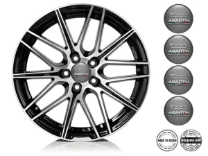 Fiat Abarth Aufkleber Dome Stil Premium Radlogos